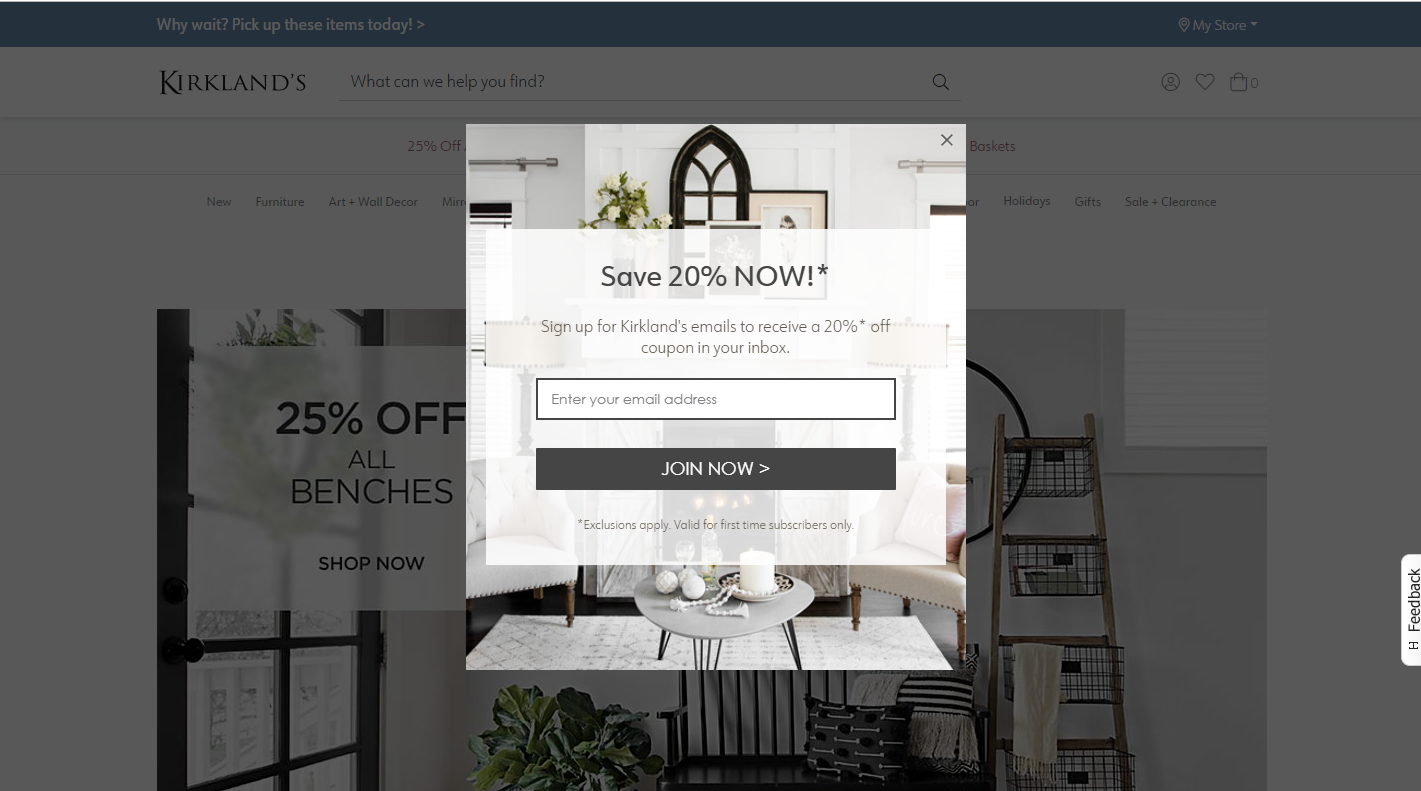 popups cart abandonment rate