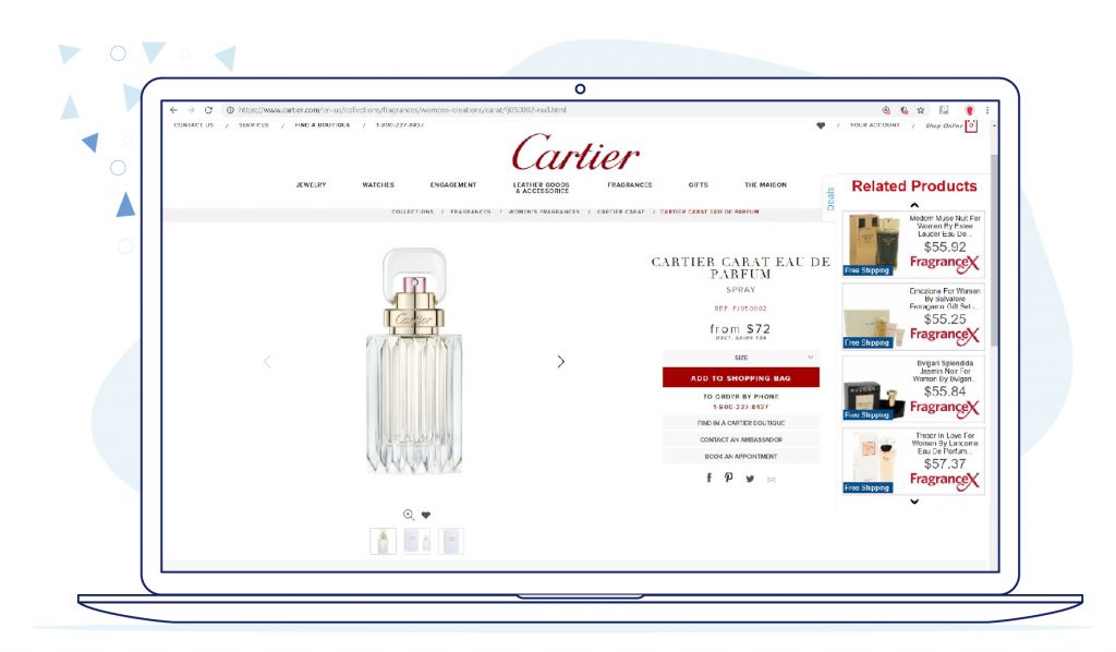 Cartier removes browser injected ads to improve luxury shopping