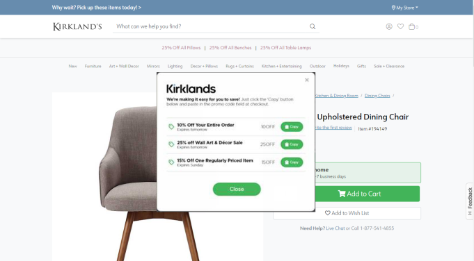 kirklands using engage