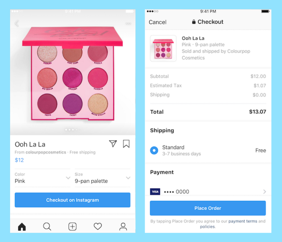 increase ecommerce revenue - instagram checkout