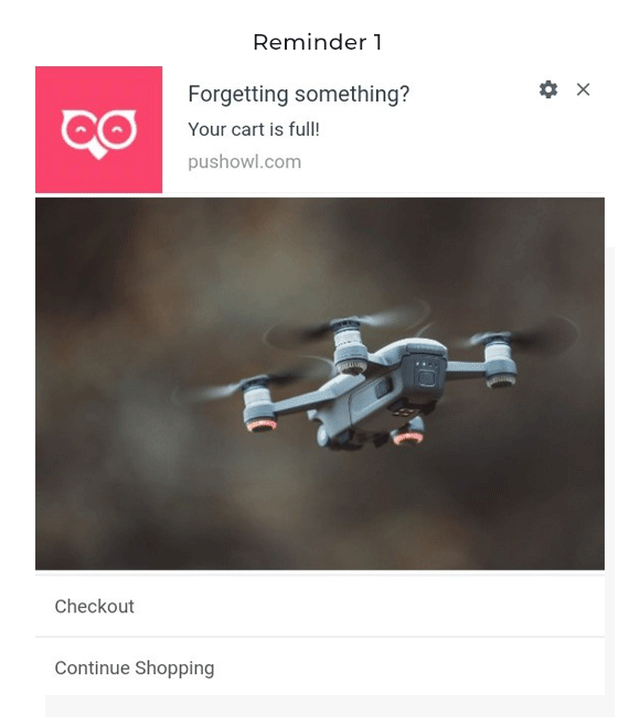 web push notifications - shopify cart abandonment