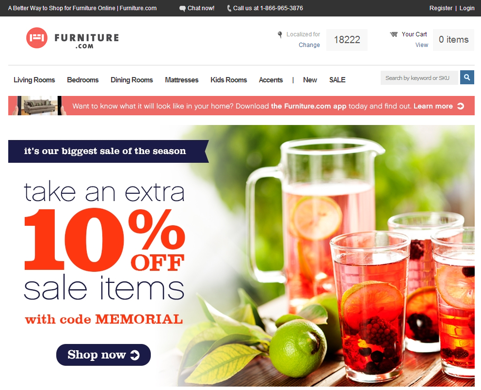 Furniture.com-home-page