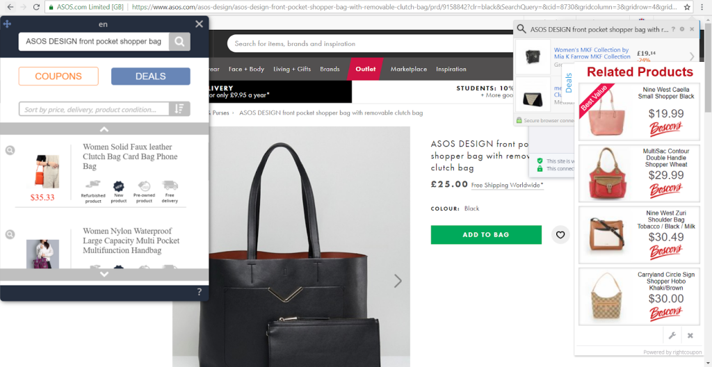 ecommerce adware on mango - brandlock