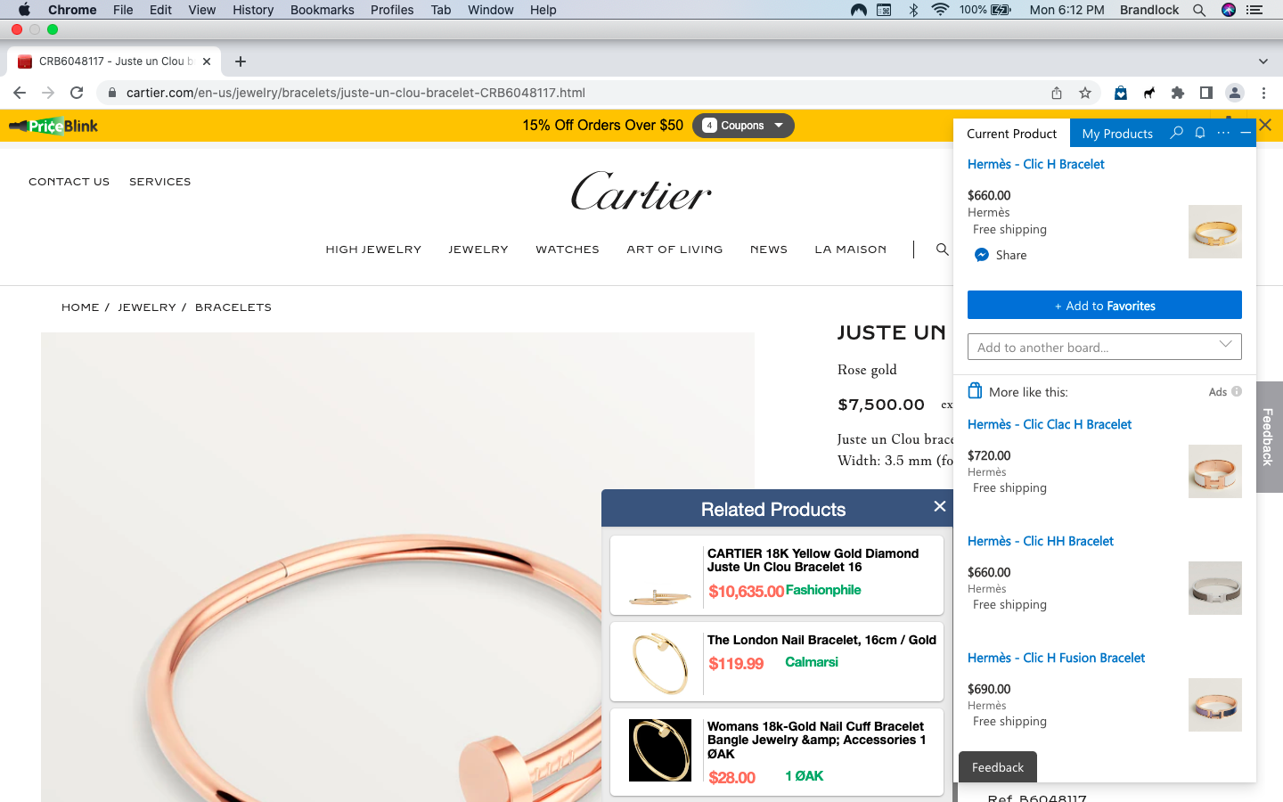 Cartier removes browser injected ads to improve luxury shopping